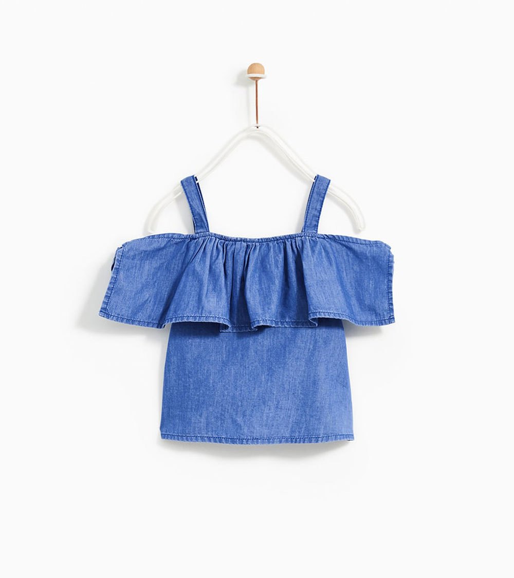 تاپ دخترانه لی آبی - Image 3
